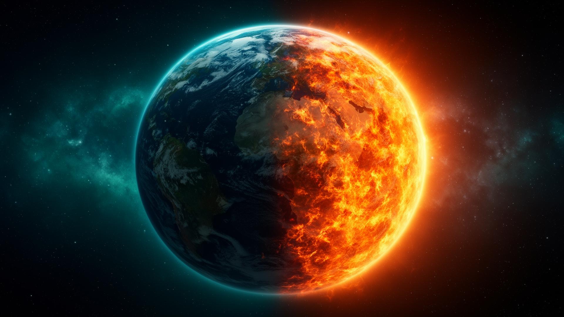 Earth on fire — climate emergency